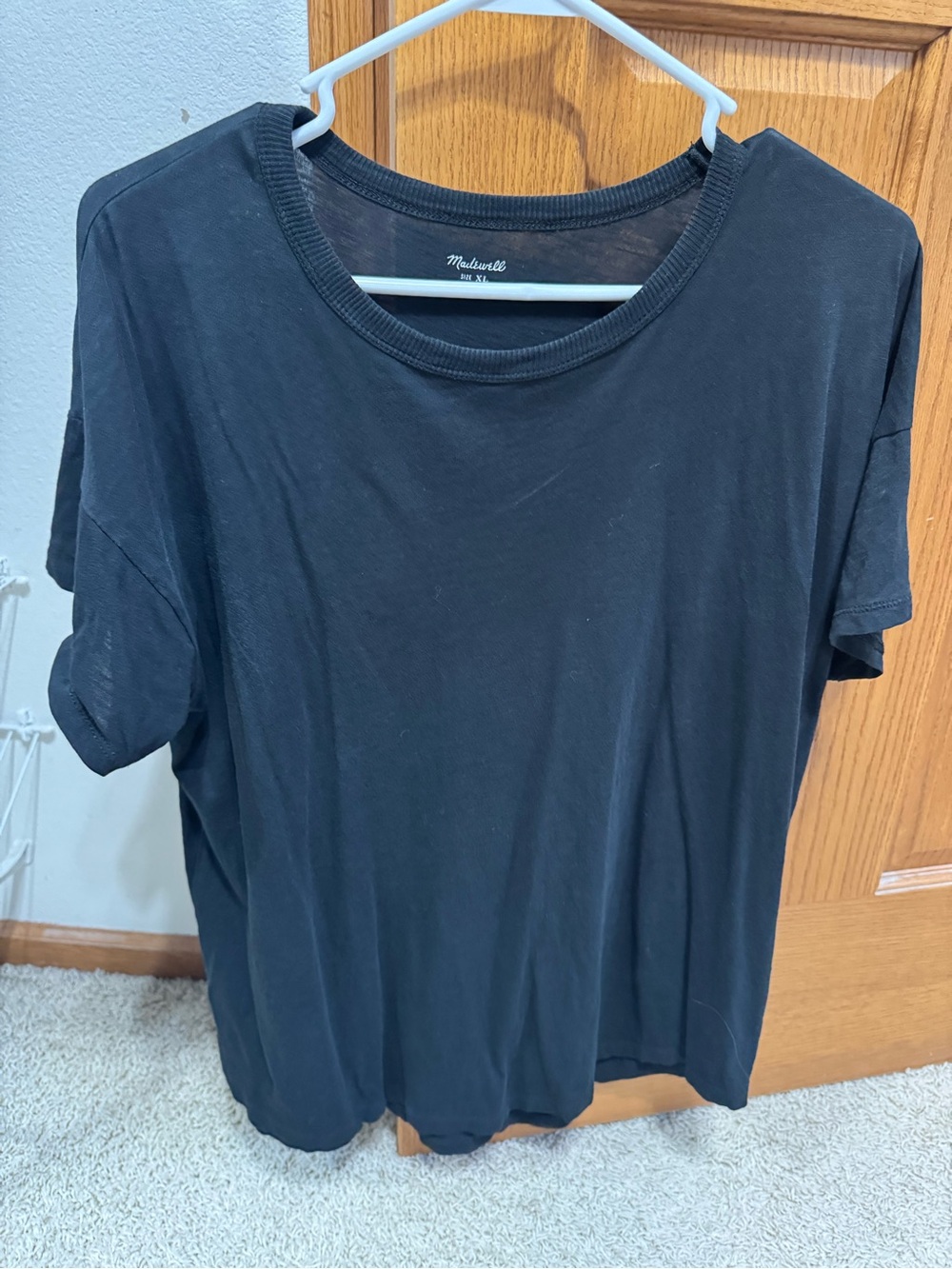 Madewell Black Crewneck Short Sleeve Tee